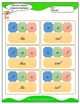 s sesi Hece Kartları